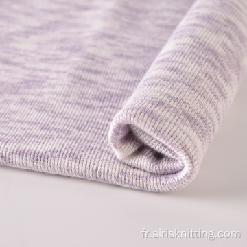 Tissu côtelé polyester viscose teint dans l&#39;espace brossé